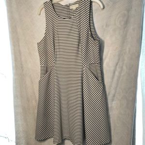 Forever 21 Black and white striped dress with pockets